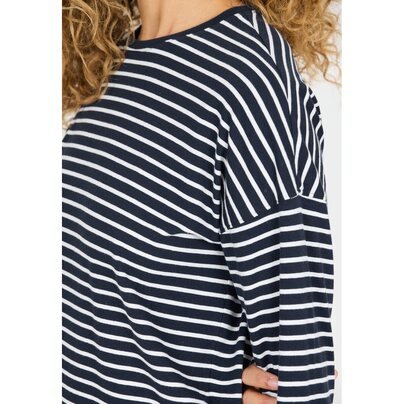 Moteriški marškinėliai CRUZ Bellbird W Striped L/S T-Shirt 