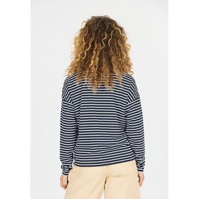 Moteriški marškinėliai CRUZ Bellbird W Striped L/S T-Shirt 