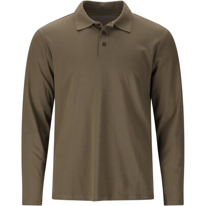 Vyriški polo marškinėliai NOU Harrold M LS Polo Shirt - Smokey Olive 