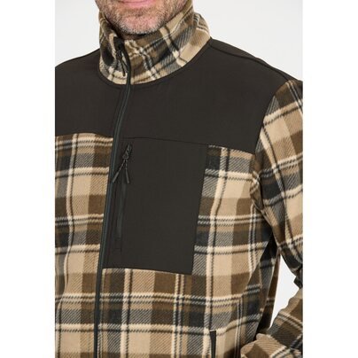 Vyriškas flisinis džemperis WHISTLER Astrali M Checked Fleece Jacket - Teak 1