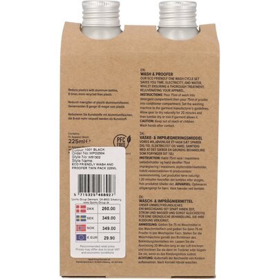 Ekologiškas impregnavimo rinkinys WHISTLER ECO Friendly Wash and Proofer Twin Pack 225ml
