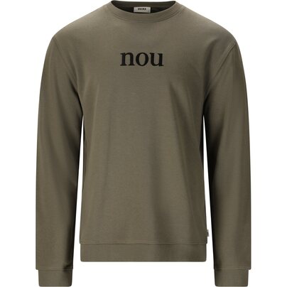 Vyriškas sportinis džemperis NOU Wiseman M Graphic Crew Neck - Smokey Olive 