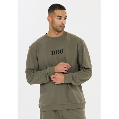Vyriškas sportinis džemperis NOU Wiseman M Graphic Crew Neck - Smokey Olive  2