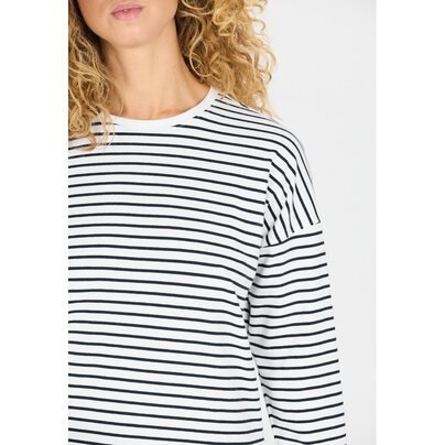 Moteriški marškinėliai CRUZ Bellbird W Striped L/S T-Shirt 