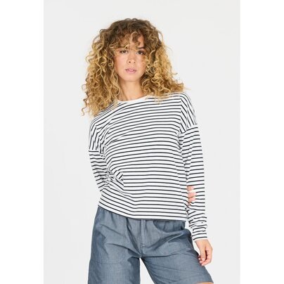 Moteriški marškinėliai CRUZ Bellbird W Striped L/S T-Shirt 