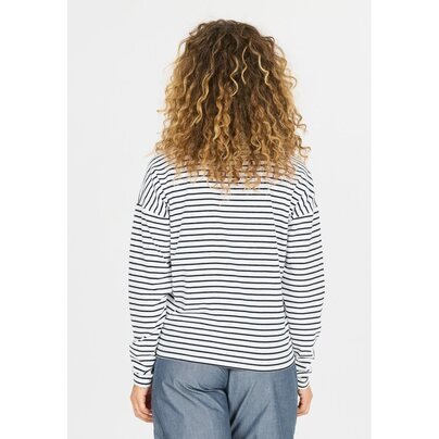 Moteriški marškinėliai CRUZ Bellbird W Striped L/S T-Shirt 