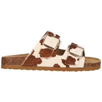 Moteriškos šlepetės - NOU Reina W Leather Cork Sandal  1