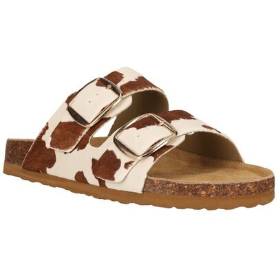 Moteriškos šlepetės - NOU Reina W Leather Cork Sandal 