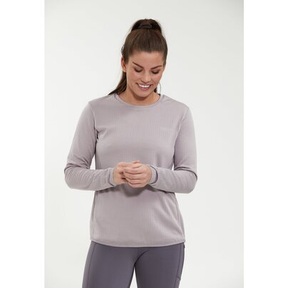 Moteriški marškinėliai ilgomis rankovėmis ENDURANCE: Leah W Waffle Melange Loose Fit Tee 