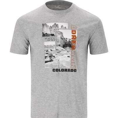 Vyriški marškinėliai CRUZ Maliko M Printed S/S T-Shirt - Light Grey Melange 